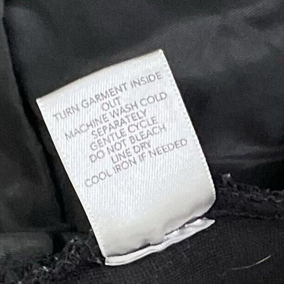 Office Goth Ponte Knit Pants Womens Size 14 Black Subtle Print Stretch Ankle - Picture 7 of 7